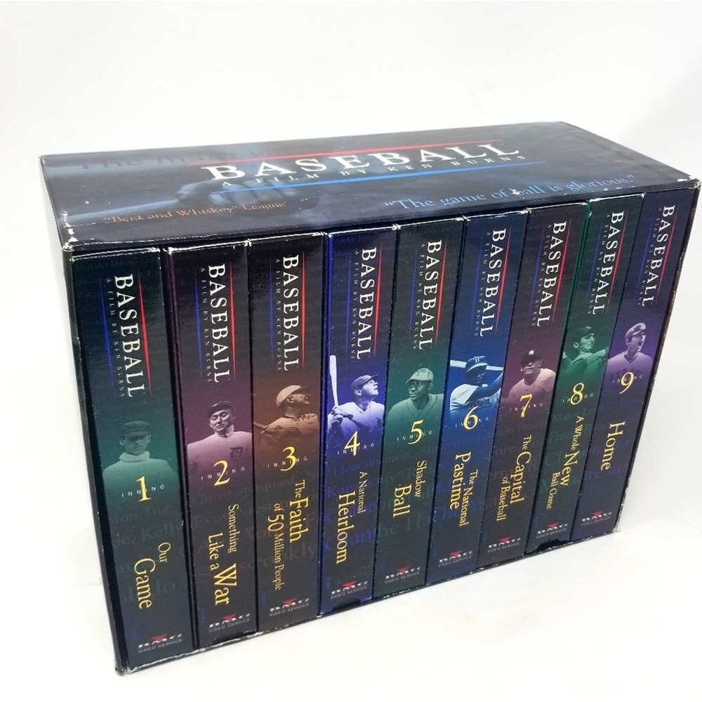 Legendary Ken Burns BASEBALL  9 Inning VHS Box Set Vintage Sports Docu-Series‎